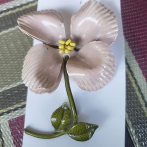 Vintage Enamel Large Flower Power Brooch